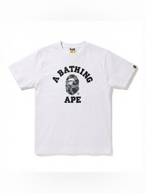 A Bathing Ape White Logo Graphic Tee